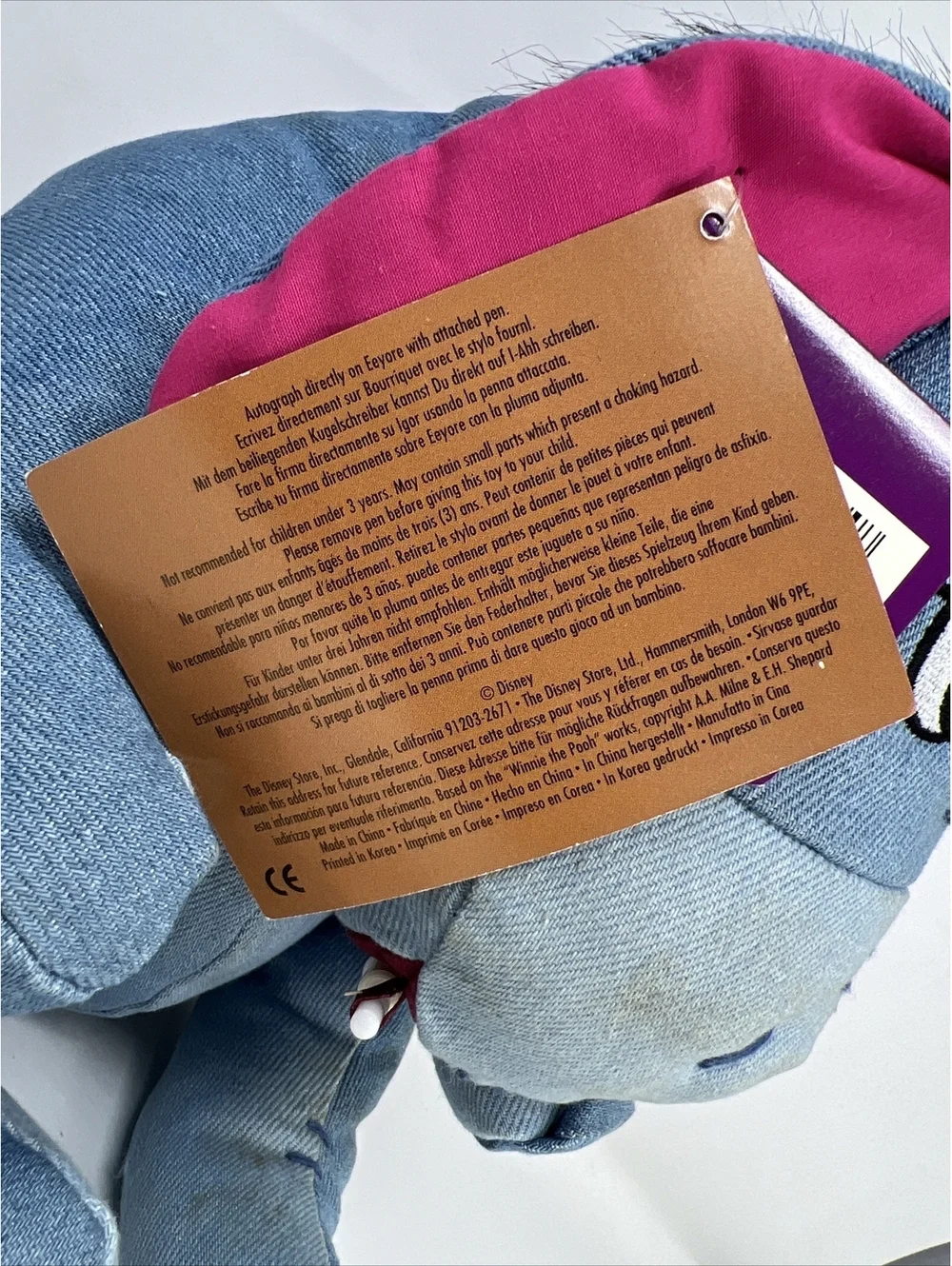 The Disney Store VTG Denim Autograph 